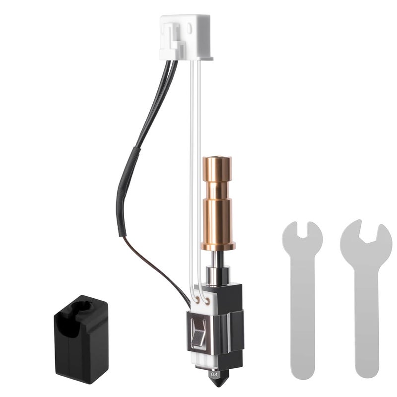 UniTak3D Upgrade Kobra S1 Ceramic Hotend,0.4mm Hardened Steel Nozzle+Heating Block Integrated Structure Hot End Replacement with Silicone Sock Compatible with Anycubic Kobra S1/S1 Combo 3D Printers - Image 1
